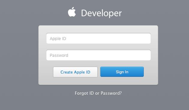 Öffnen Sie einen Browser Ihrer Wahl und geben Sie folgenden Link ein: https://developer.apple.com Klicken Sie auf dieser Seite auf die Schaltfläche Account. 2.