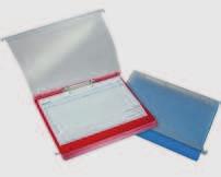 A4-Tasche mit Öffnung links inkl. 4 Registereinlagen Tab 1 4 mit kfm. Heftung langes C-Profil am Rückdeckel oben Farbe grau-blau Art.-Nr.