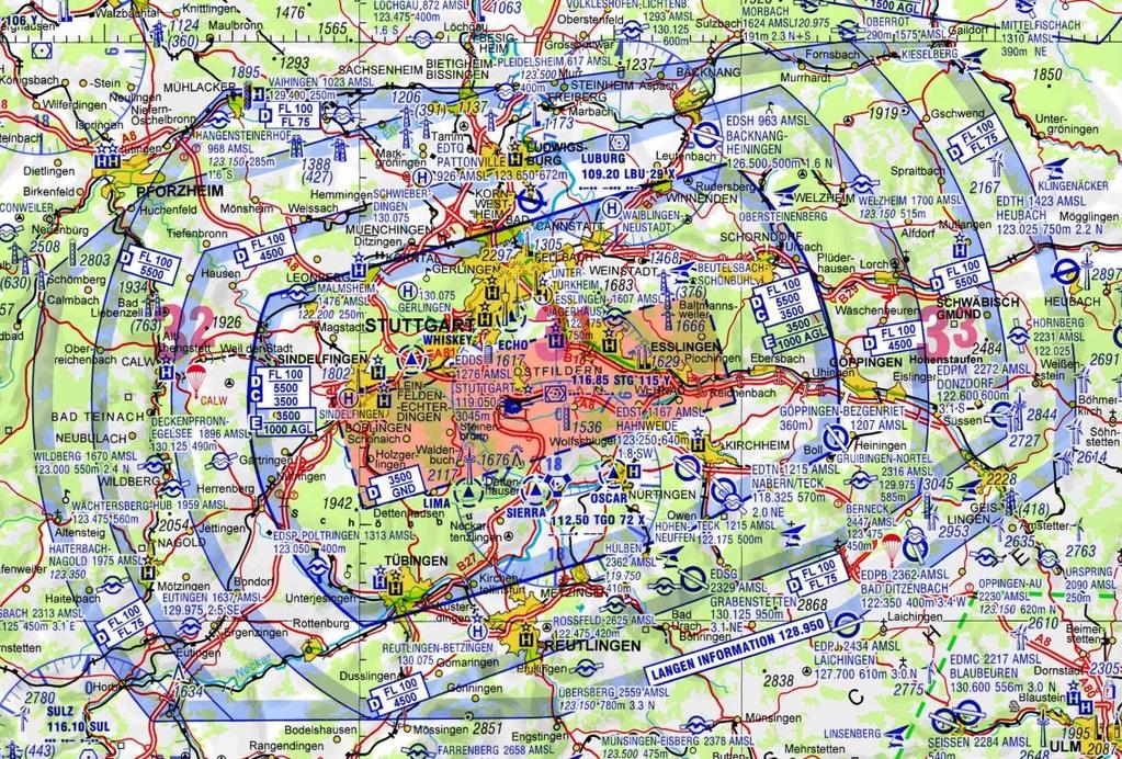Luftraum Segelflugbeschränkungsgebiet Stuttgart gültig sind die auf der ICAO-Karte 2015