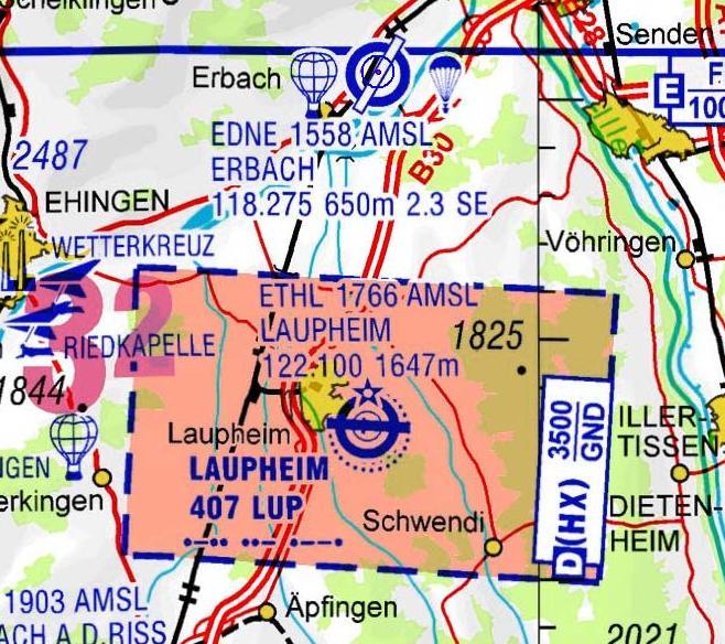 Luftraum Kontrollzone Laupheim Militärflugplatz Aktivität