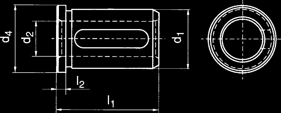 Reduzierhülsen mit Nut Zur Durchmesserreduzierung für Werkzeuge mit Zylinderschaft. Einsatz in Bohrerhaltern Form E1 und Bohrstangenhaltern Form E2.