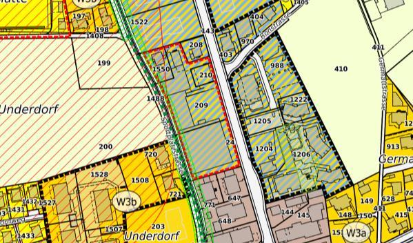 Gebiet Parz. Nr. Bemerkungen 6 Nebikerstrasse 24, 209, 210, 1550 (alle GB Schötz) Neues Gestaltungsplanpflichtgebiet.