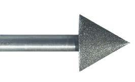 . iamant- und CBN-Werkzeuge //.. iamant- und CBN-Schleifstifte iamant-schleifstifte Schaft-Ø mm Vempf. = - 0 m/s (Kopf-Ø > 0 mm Vmax = 0 m/s) max.