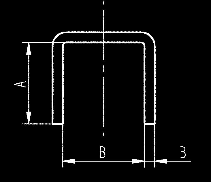 GLASSLINE Lastabtragender Kantenschutz U-Profil 30 x 27 x 3 (mm), V4A