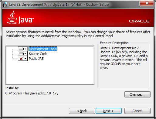 Abbildung 3: Java JDK installieren ohne Public JRE Nach erfolgreicher Installation muss die Umgebungsvariablen PATH angepasst werden, damit der Open Wonderland Client mit der JRE des JDK s