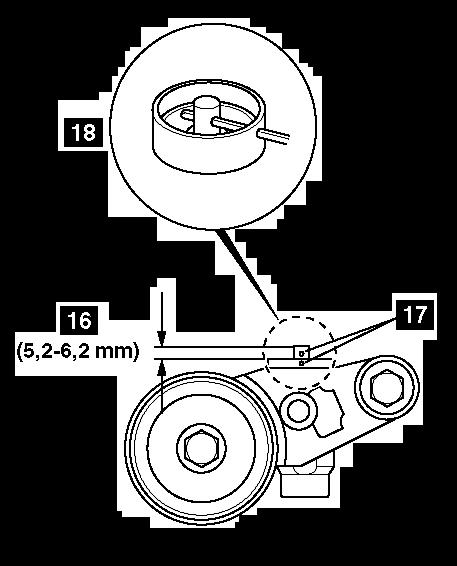 Die Schraube anziehen. Anziehdrehmoment: 44 Nm + 65-75 Automatikgetriebe, 2008: Das Gewinde und die Stirnseite der Schraube schmieren und mit 44 Nm anziehen.