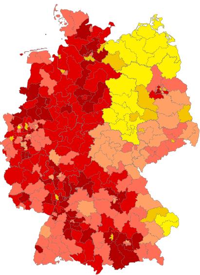 Wahlkreise in Deutschland 16 Bundesländer in 1998: 328