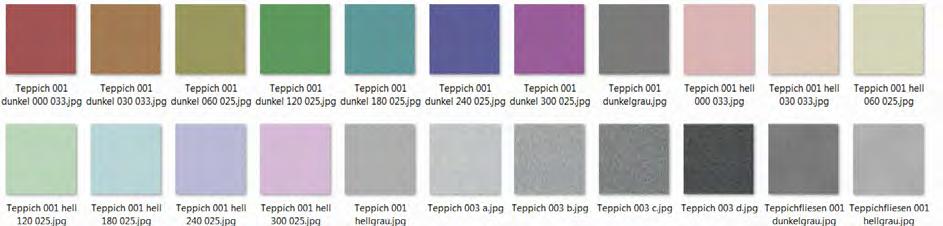 Teppich (22) 2 Teppichböden in diversen Farben.