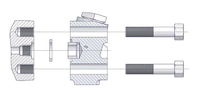 Zubehörsätze für Ventilblöcke Zubehörsätze zur Befestigung von Ventilblöcken an Messgeräten gemäß DIN EN 61518 Zubehörsätze enthalten 4 Schrauben und 2 Dichtringe.