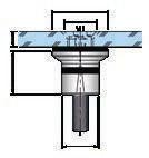 10 mm Gewinde M12 oder M16* 36 3 G Ø45 Ø26 Gewindelänge 35 mm oder 50 mm* AbZ Ø30