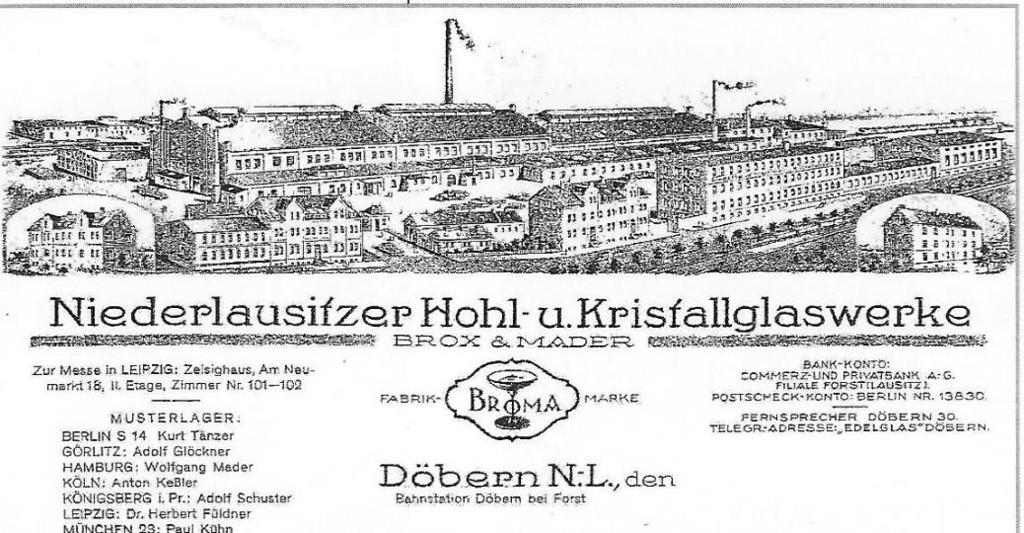 Tafelglashütte, die sogenannte Hohenzollernhütte. Inhaber waren weiterhin die Brüder Hugo und Oskar Hirsch.