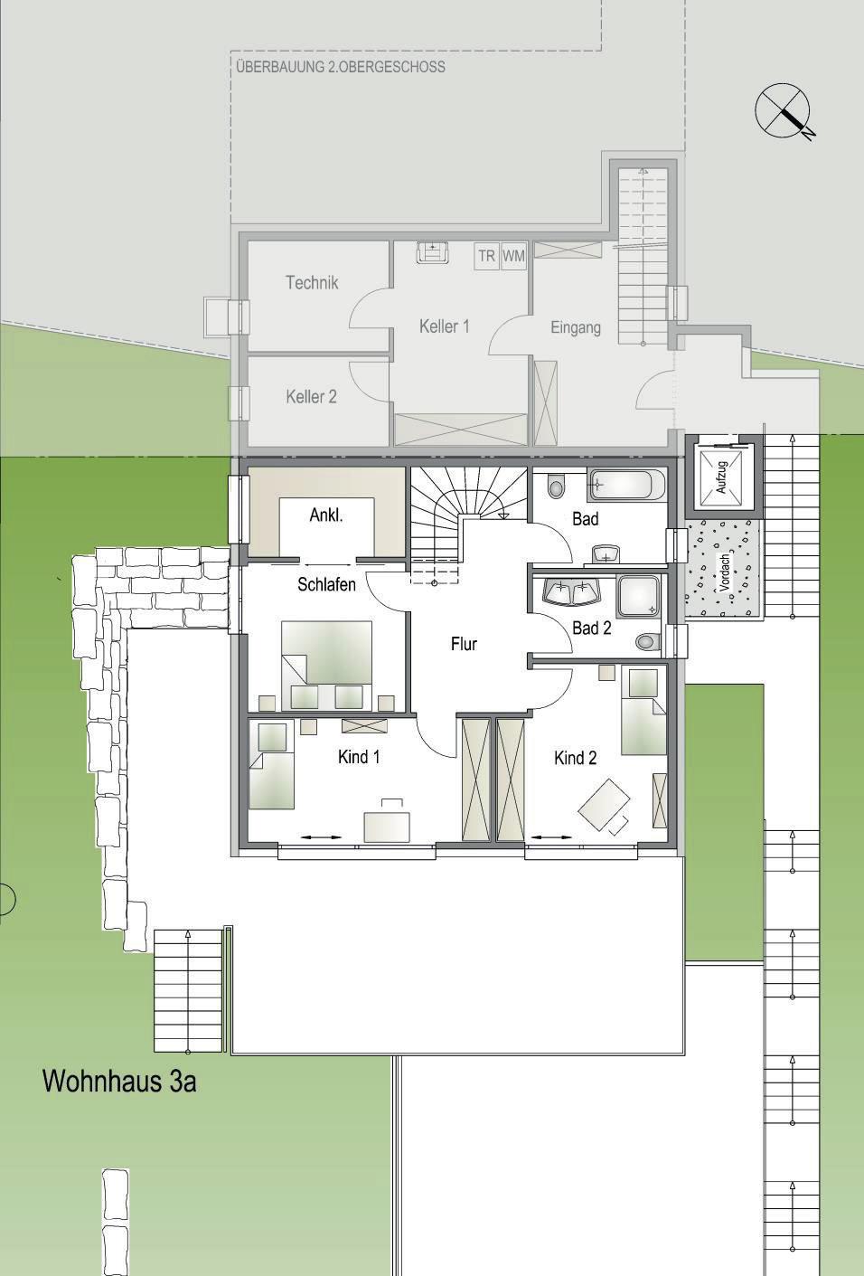 0 m 1 2 3 4 GRUNDRISS Obergeschoss Massstab 1:100 7.00 m² 6.