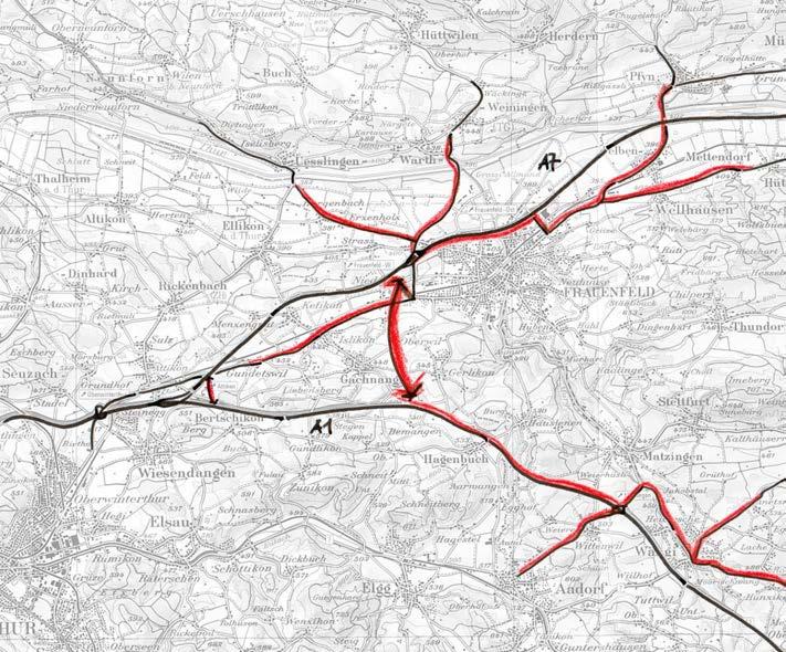Im weiteren soll mit der Verbesserung der Verbindung zwischen den Autobahnen A1 und A7 westlich von Frauenfeld der heute zwischen den Autobahnen unkontrolliert verlaufende Verkehr kanalisiert und vom