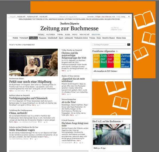 Frankfurter Buchmesse Spezial auf FAZ.NET Das Sponsoring Konzept auf FAZ.