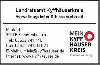 Amtsblatt der Gemeinde Kyffhäuserland - 10 - Nr. 6/2017 Mittwoch 19. Juli 2017 07:00-16:00 Uhr Abstellen von Schadstoffen verboten! Donnerstag 20. Juli 2017 07:00-24:00 Uhr Freitag 21.