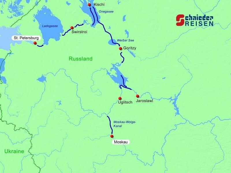 Tag Kischi Nach der Fahrt über den Onega-See erreicht die MS Volga Dream am Nachmittag mit der Insel Kischi den nördlichsten Punkt Ihrer Kreuzfahrt.