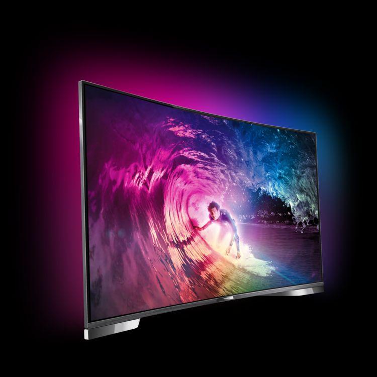Vorverkaufsbroschüre für Deutschland () Curved 4K UHD LED-TV powered by Android mit 3-seitigem Ambilight und Perfect Pixel Ultra HD 140 cm (55") 4K Ultra-HD-LED-Fernseher Hex Core Twin-Tuner,