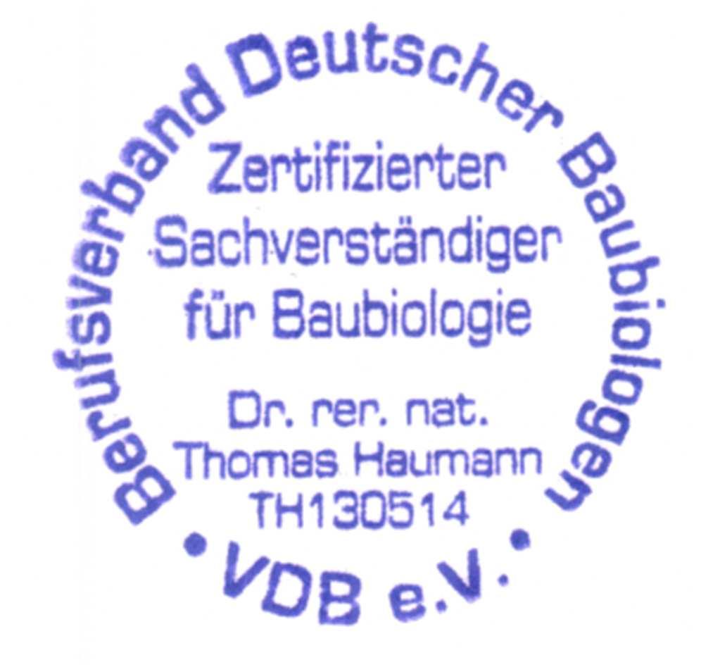 CDC Lehmputz 10.04.2015, durch Herrn Joachim Reinecke (Paketpost) Prüfdatum: 13.04.2015 bis 17.04.2015 Berichtsdatum: 17.04.2015 Prüfung und Bericht: Dr.