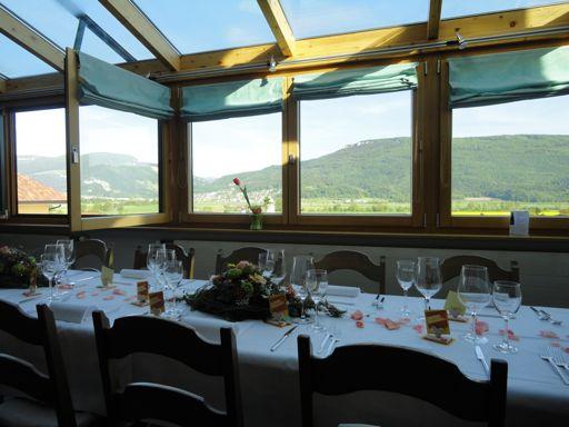 Gäufenster WINTERGARTEN-RESTAURANT Panorama Restaurant-Terrasse im Sommer für die Sinne NEU SAAL und publicroom