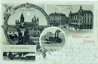 1898 vorhanden J/N: weitere 5 Abbildungen Rheinische Bierhalle und u.a. Abb. der und der Rheinischen Bierhalle grün, weiß, rot Reg.