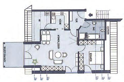 WOHNENANLAGE ROTHBLICK 2-ZKB mit DG rechts / 22 Wohn äche: 75,00 m² WE 11 35,10 m2 Wohnen / Essen/ Kochen Kinderzimmer Wohnen/Essen Loggia 7,52 m2 / 2 4,81 m²2 13,07m² m 6,99 12,46 12,67m² m2 4,20 m²