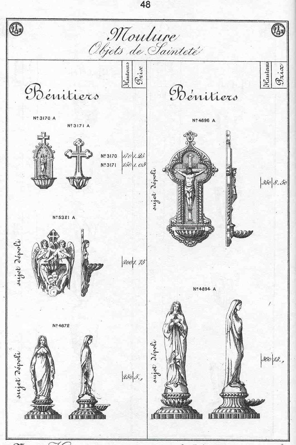 Abb. 2001-04/348 MB Baccarat 1893, Tafel 48, Objets de Sainteté, Reprint Edition