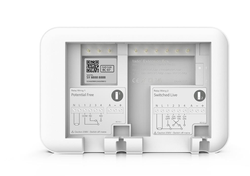 Verkabelung: Extension Kit Relais 230 V Funk-Thermostat: Mit Empfänger an der Heizungsanlage Smartes