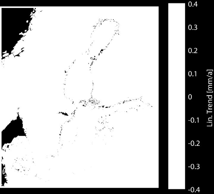 Wind & Luftdruck) verringern Trend in südwestlicher Ostsee und erhöhen Trend in östlicher und