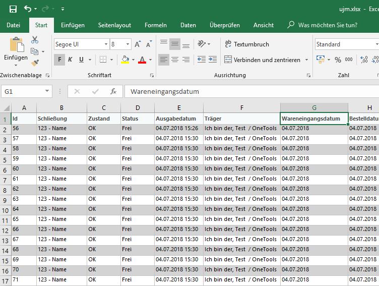 Ebenfalls ist es nun möglich, die komplette Matrix nach Microsoft Excel zu exportieren.