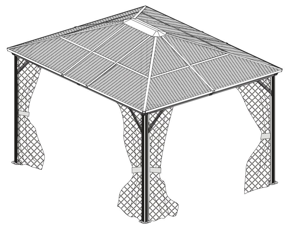 Aufbauanleitung 206 092 Pavillon Verona 10 x 14 Bitte lesen Sie die Aufbauanleitung zuerst