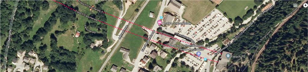 Standort Adresse: CH-3984 Fiesch, Bahnhofstrasse 9 Das Haus liegt am Bahnhof Fiesch auf 1'050 Meter über