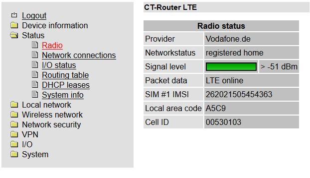 5. Einbuchen in das Mobilfunknetz Prüfen Sie ob die Antenne angeschlossen ist. Der Router bucht sich jetzt in das Mobilfunknetz ein. Die Statusmeldungen der LEDs entnehmen Sie der folgenden Tabelle.