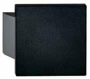 8216.. A 90 50 150 x 150 x 18 mm Griffplatte aus Kunststoff, schwarz, fein genarbt Mit untergeschraubter Stütze aus Leichtmetall. B Leichtmetall farbig Kunststoff beschichtet.