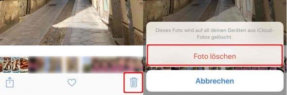 iphone Fotos endgültig löschen Papierkorb/Zuletzt gelöscht leeren Fotos werden nach dem Löschen nicht mehr sofort aus der Fotos App entfernt.