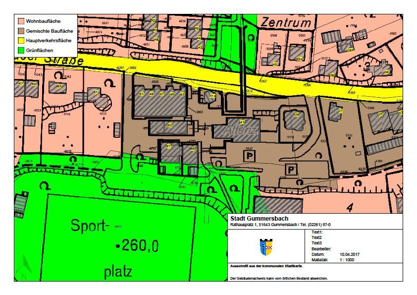 4. Planungsrechtliche Situation 4.1 Regionalplan Der Regionalplan, Teilabschnitt Region Köln (Stand: 2. Auflage Dezember 2006) stellt den Planbereich als Allgemeinen Siedlungsbereich (ASB) dar. 4.2 Flächennutzungsplan Im wirksamen Flächennutzungsplan der Stadt Gummersbach ist der überwiegende Teil des Planbereichs als gemischte Baufläche dargestellt.