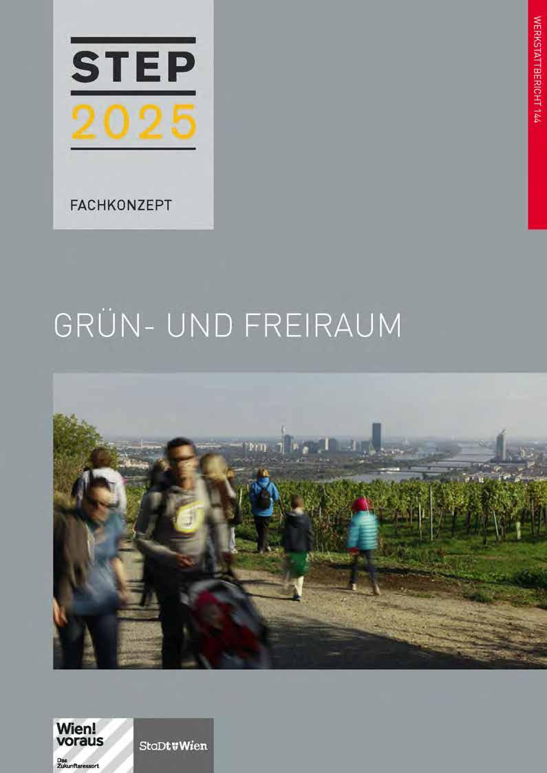 Städtebau Themen im Fachkonzept Grün- und Freiraum Weiterentwicklung des Freiraumnetz Wiens mit 12 Freiraumtypen Lückenschluss im