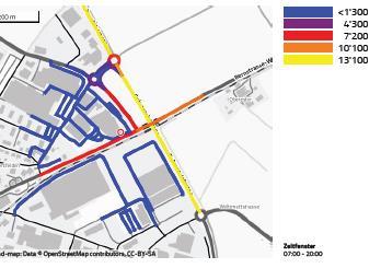 In der Region um Oberentfelden leben in einem Perimeter von 10 und 20 Minuten Fahrzeit rund 34 000 bzw. 264 000 Einwohner.