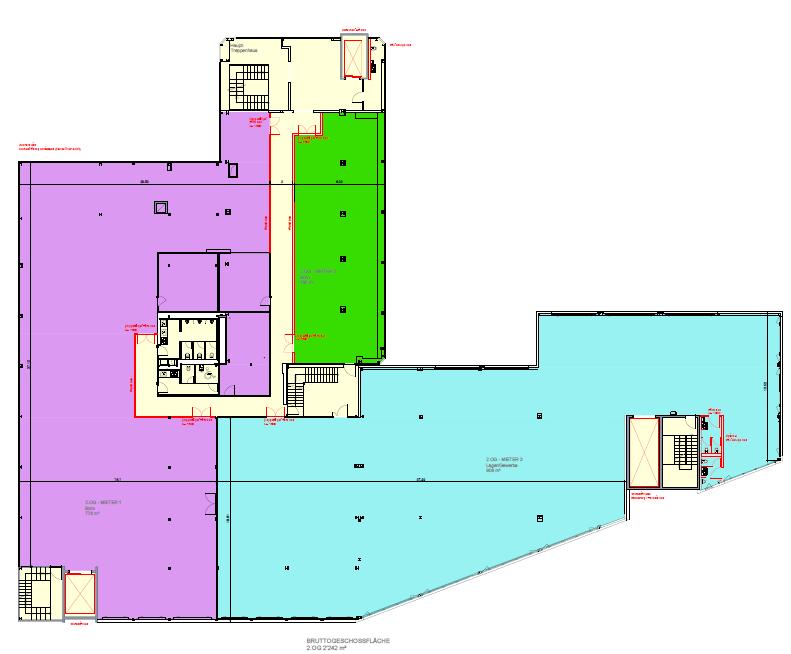 Raumaufteilung 2. Obergeschoss B C A Bruttogeschossfläche 2.