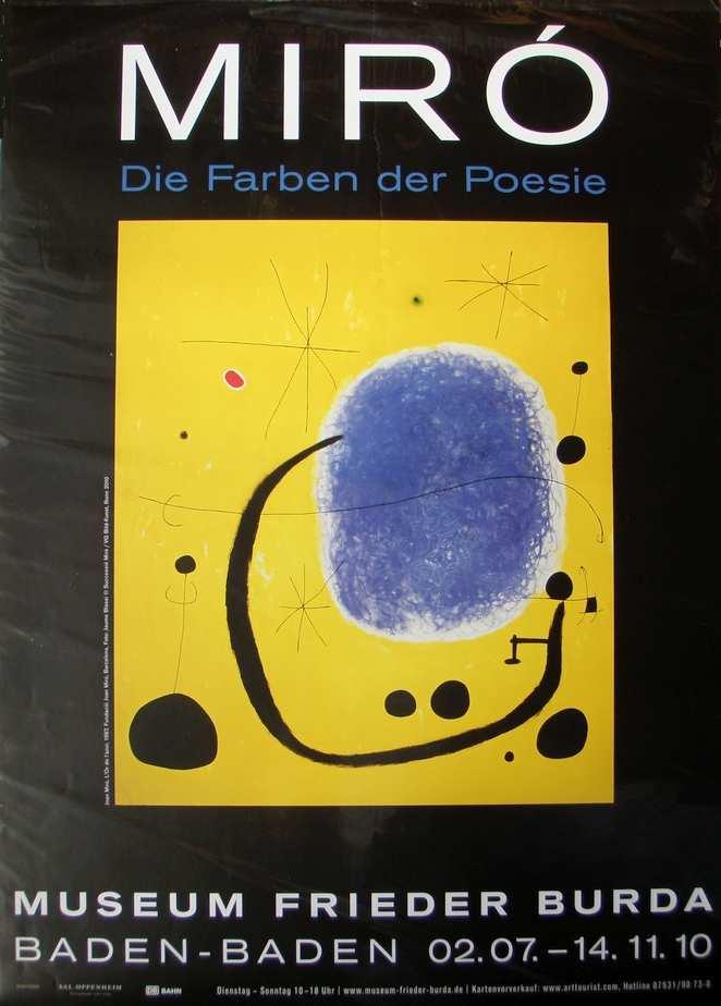 69,0 x 48,0 cm 11 10426 Joan Miro 2010 84 x 60 x 0,5 / 84 x 60 39,00 250,00 Joan Miró - Die Farben der Poesie - Ausstellung Baden Baden Joan Miró