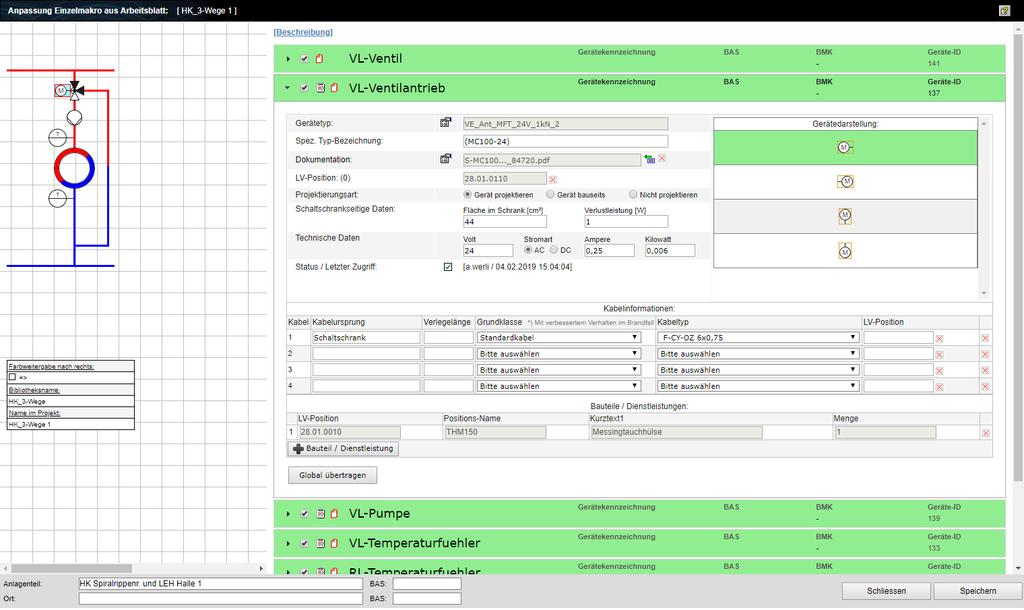 Project 360 - WEBPROJECT Planung Automationsschemata mit Datenpunktnummerierung und Datenpunktdokumentation GAEB-Export zur Erstellung von Leistungsverzeichnissen und Angeboten Automationsschema