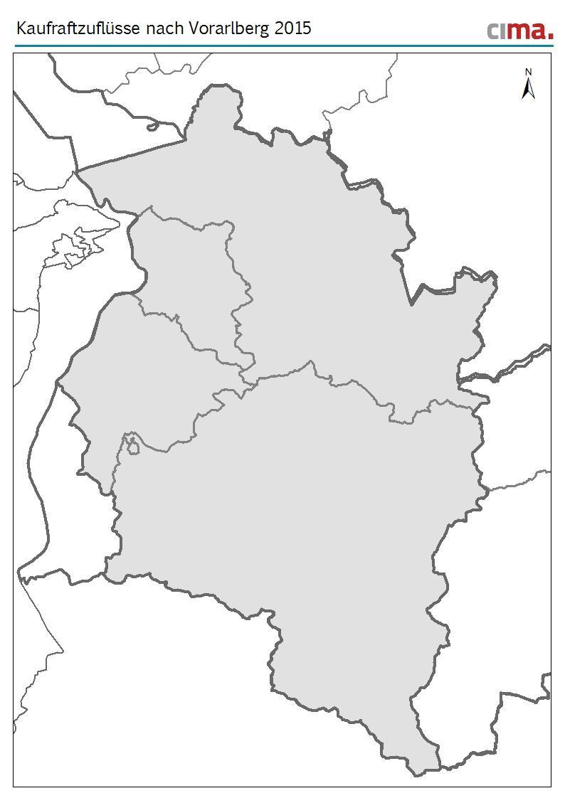 Kaufkraftabflüsse aus Vorarlberg Kaufkraftabflüsse aus Vorarlberg 2015 Gesamtabflüsse aus Vorarlberg Schweiz & Liechtenstein: 12,0 Mio.