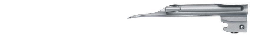 Laryngoscopes, Blades and Handles Laryngoskope, Spatel und Handgriffe Laryngoscope Blade by MILLER, with integrated Fibreoptic light conductor