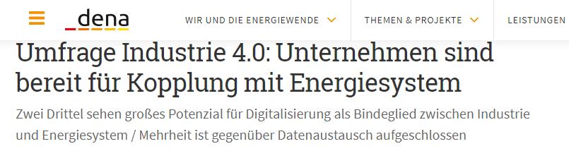 Digitalisierung/Energieeffizienz 2018 Quelle: https://www.dena.