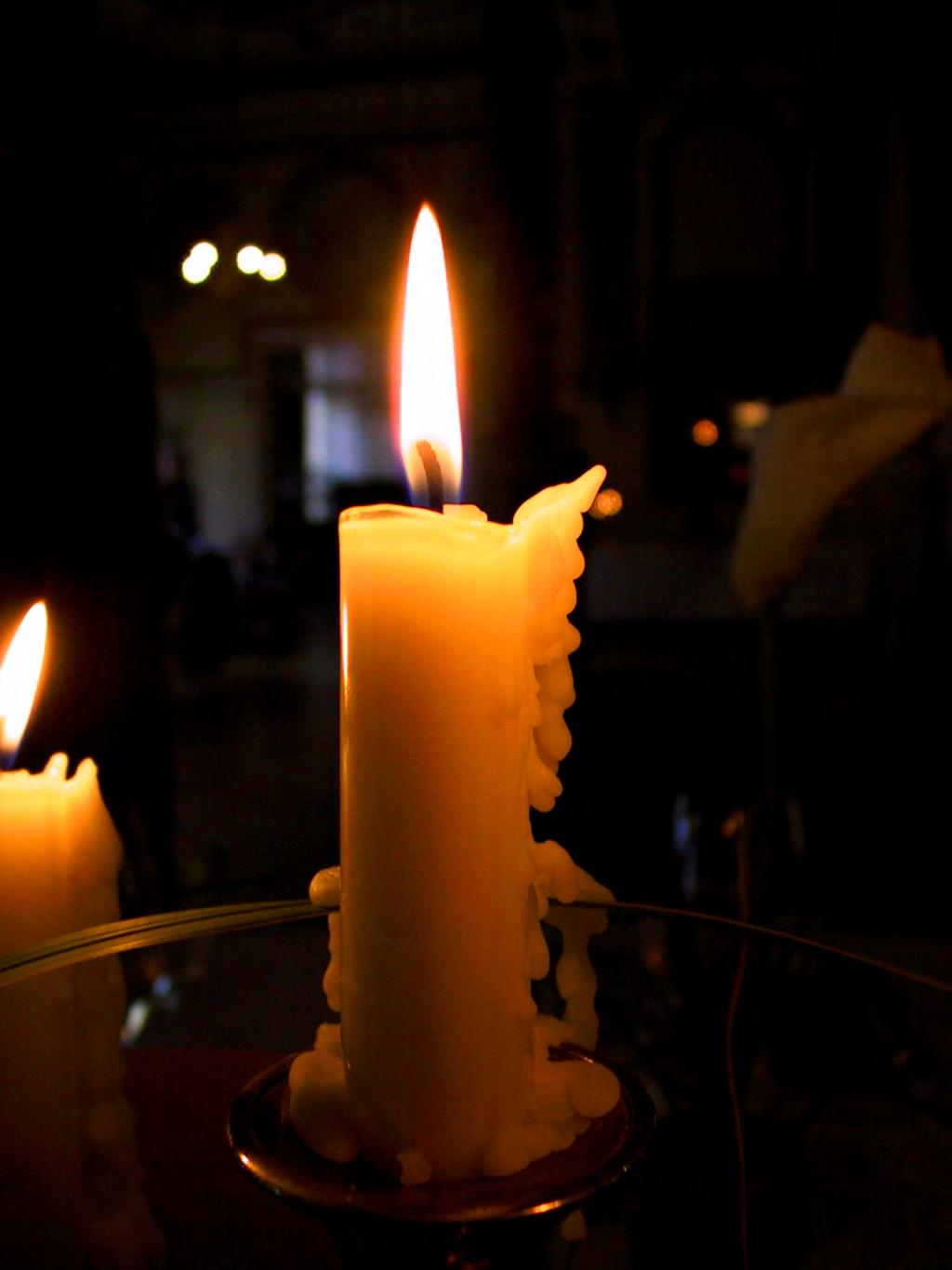 Das Licht einer Kerze