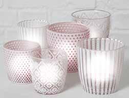 Keramik, rosa/weiß deko-ei