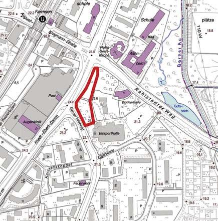 Stadtteil: Farmsen-Berne Bezeichnung: Berner Heerweg, neben Nr. 162,3 ha ca. 5, davon 5 Baustufenplan Farmsen (1955): Fläche für bes.