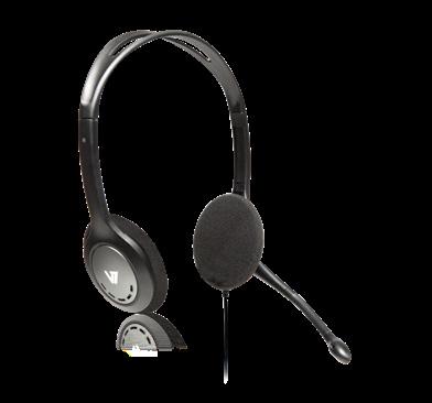 5mm Stereo Headset mit Mikrofon - schwarz V7 3.