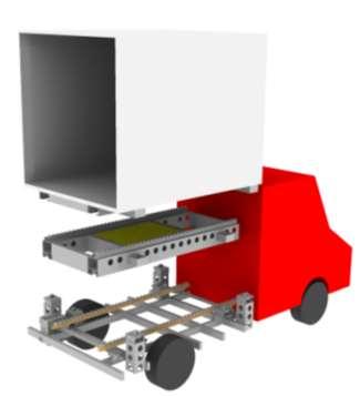 3,5 t Kleintransporter mit integriertem FTS Dual Use Logistics Wechselbehälter l*b*h: 2,55 m * 1,94 m * 2,50 m RFID,