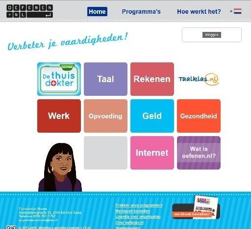 Maßnahmenbeispiele in den Niederlanden 6/16 Oefenen.nl (seit 2011) dt. Üben http://oefenen.