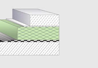 Variante 3: mit Ortbetonfahrbelag Die Konstruktion von Parkdächern mit Ortbetonfahrbelägen auf UK-Dachkonstruktionen ist eine empfehlenswerte Bauweise für stark befahrene Parkflächen.